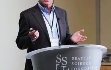 Dr. J. Patrick Johnson speaking at the Seattle Science Foundation