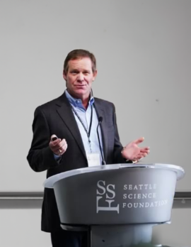 Dr. J. Patrick Johnson speaking at the Seattle Science Foundation