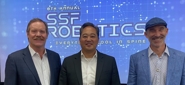 Drs. J. Patrick Johnson, Terrence Kim, and Doniel Drazin at the Seattle Science Foundation.