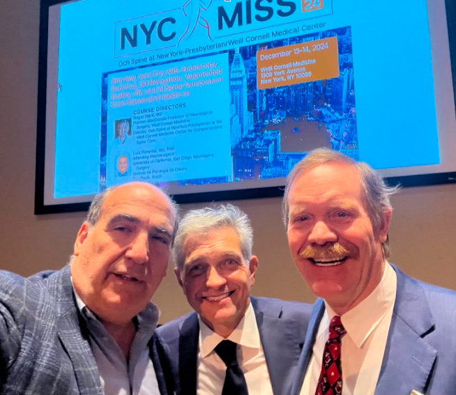 Jesus Lafuente, MD, Roger Hartl, MD J. Patrick Johnson, MD, at NYC MISS 2024